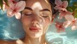 © Fakhar - A beautiful woman undergoes a facial treatment, highlighting cosmetology, beauty, spa, skin care, wellness, and cosmetics in a serene setting.