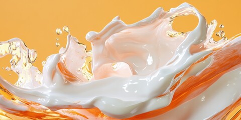 Fototapete - Sensory Splash Dynamic Liquid Aesthetics in Wellness Branding - Modern Perfume Day Flavor Perception Design for Innovative Fragrance Marketing