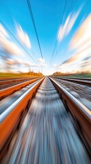 Aufkleber - Dynamic Urban Mobility High-Speed Rail Transit Blending Motion Design and Sustainable Infrastructure - Next-Gen Transportation Connectivity for Smart City Commuters