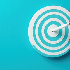Poster - Precision Targeting Meets Digital Strategy Minimalist Bullseye Visualization for Modern Business Performance Analytics and Goal Achievement