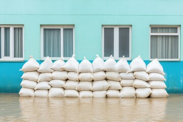 Poster - Climate Resilience Visualization Urban Flood Defense Strategies with Adaptive Sandbag Barriers - Emergency Infrastructure Protection in Extreme Weather Events