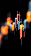 Aufkleber - Algorithmic Volatility Cinematic Financial Data Visualization with Neon-Blurred Market Dynamics - Next-Gen Investment Intelligence for Digital Transformation