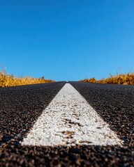 Poster - Future-Forward Leadership Vision Minimalist Asphalt Highway Symbolizing Strategic Growth, Digital Transformation, and Entrepreneurial Momentum in 2024 Business Landscape