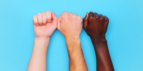 Poster - Vibrant Solidarity Spring Inclusive National ASL Day Campaign with Multicultural Raised Fists - Empowering Disability Awareness and Communication Connectivity for Social Impact