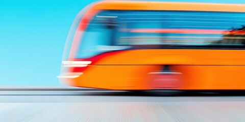Aufkleber - Urban Mobility Disruption Vibrant Electric Bus in High-Speed Motion - Next-Gen Transit Solution for Smart Cities, Sustainable Transportation Branding
