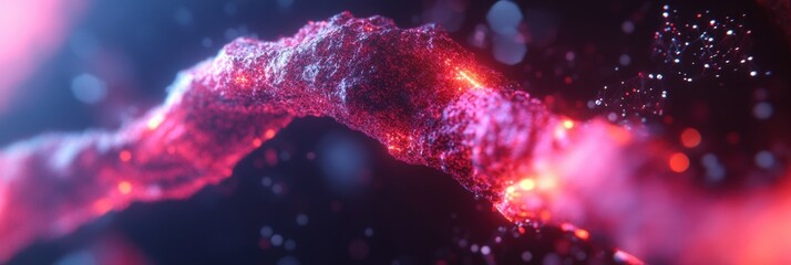 Leinwandbilder - Quantum Digital Flow Immersive AI-Driven Network Visualization Revealing Advanced Connectivity Patterns in Transformative Business Intelligence Landscapes