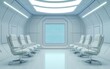 © Yayang - Modern Futuristic Room with Sleek Chairs and Window