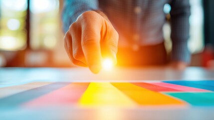 Fototapete - Immersive Strategy Visualization Dynamic Leadership Insights with AI-Powered Data Mapping - Innovative Corporate Decision Intelligence for Next-Gen Professional Engagement