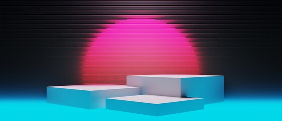 Wall Mural - 3d illustration rendering of y2k 2000s gamer technology futuristic fantasy metaverse cyberpunk sci-f