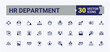 © Rubbble - HR Department modern icon. Containing people, work, employment, man, teamwork and more. Human Resources linear icon collection. Icons for website. Vector line and solid icons. Pixel perfect.