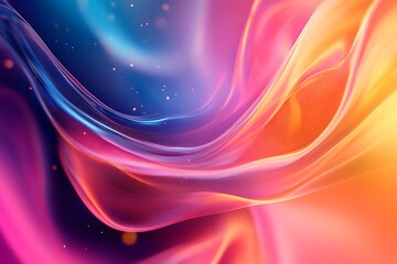 Poster - Abstract Colorful Swirls of Pink Orange Blue and Purple Liquid Light Energy Flowing Dynamic Background Wallpaper