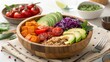 © MAS Collection  - Healthy Buddha Bowl with Fresh Vegetables and Quinoa