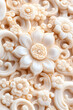 © DESSY - Intricate Floral Carving in Creamy Hues