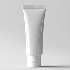 Poster - Clean Mockup: Isolated White Cosmetic Tube for Cream, Gel, or Lotion Product, Ideal for Beauty Packaging Presentation