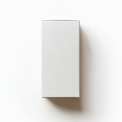 Poster - Elevated view showcasing a pristine, blank white box on a minimalist, neutral surface, casting soft shadows