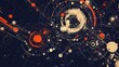 © amirfaoezan - Abstract Technology Art Composition with Circles, Lines, and Dots Design