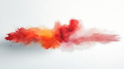 Poster - Abstract explosion of vibrant orange and red pigments