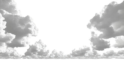 Wall Mural - png white clouds sky weather scene.