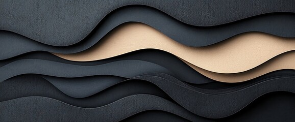 Poster - Abstract wave layers background design