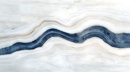 Poster - Abstract wave pattern white beige blue background