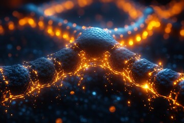 Wall Mural - abstract structure of energy and particles