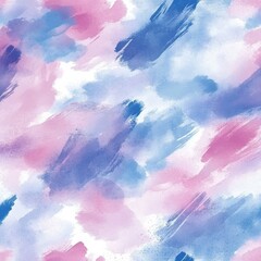 Poster - Seamless watercolor brush stroke pattern in soft blue, pink, and purple tones, elegant and modern for artistic use Generative AI