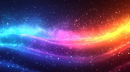 Wall Mural - a colorful abstract background with stars and nebulas