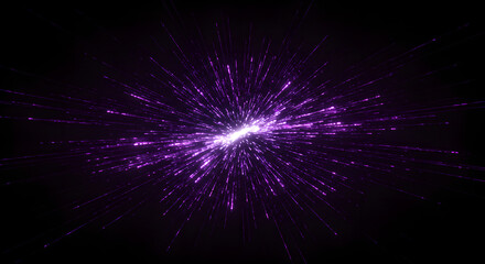 Wall Mural - hyper speed journey through starfield wormhole. warp drive background. shiny explosion with radial r