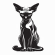 © Istianah - Sphynx Cat Vector. Sphynx Cat On A White Background Vector Illustration