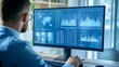 © MdRazaul - Man data analysis data science big data analytics data visualization business intelligence dashboard monitor