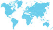 © Pavel - World map. Blue modern vector map. Silhouette map