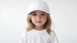 © florynstudio3 - Blank white baseball cap mockup. Isolated on white background. Front view. Great for design templates, advertising. Fashion accessory. Sports style. Versatile product mockup. Perfect for branding,