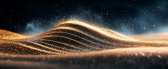 Poster - Golden sand dune abstract background