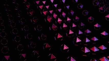 Wall Mural - abstract purple and pink triangular geometric pattern