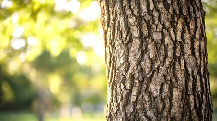 Aufkleber - Close up of tree bark texture in nature with blurred background