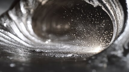 Poster - Close-up of sparks during metal cutting.