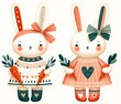 © PintaPali - Conejitas de Corazón: Dulzura en Primavera