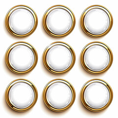 set of golden buttons