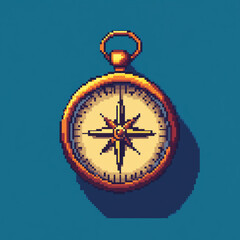 compass on a blue background