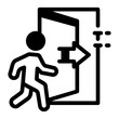 © Vectors Market - A linear style icon showing an emergency exit