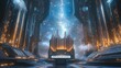 © Hungarian - An ornate organ is placed amidst a futuristic space environment