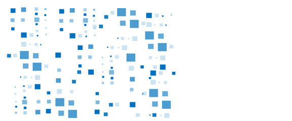 Leinwandbilder - Vector squares white and blue technology pattern background.