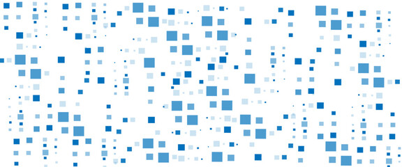 Leinwandbilder - Vector squares white and blue technology pattern background.