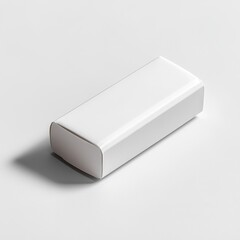 Poster - Blank White Rectangular Box Mockup on Clean Background for Product Packaging and Branding Presentation