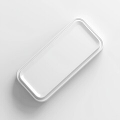 Poster - Minimalist White Food Container Mockup on a Clean White Background for Product Display