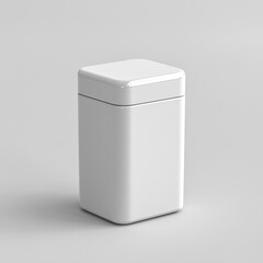 Poster - Minimalist White Square Container Mockup for Product Presentation with Clean Studio Lighting