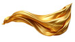 © tanzinaakter - golden cloth material flying in the wind isolated  on white  background PNG. GENERATIVE AI