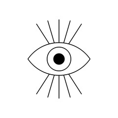 Wall Mural - eye with rays element