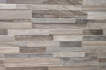 Wall Mural - facade stones tiles wooden grey brown lines wall background of brick gray horizontal stone pattern wallpaper