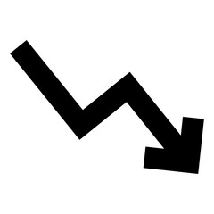 Wall Mural - black zigzag arrow icon